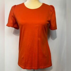 Charter Club Short Sleeve Orange Top Small